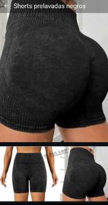 Shorts Prelavadas con Frunce Up Puch  Negro - Miniatura 3
