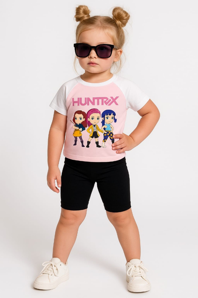 Biker Negro Liso Retro Laycra Nena - Imagen 2