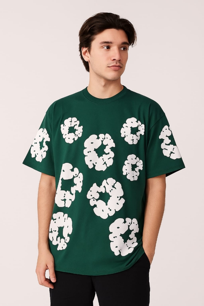 Remera Oversize Flor - Imagen 1