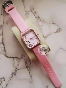 Reloj Cuadrado con de Detalle de Silicona con Malla de Silicona - Miniatura 2