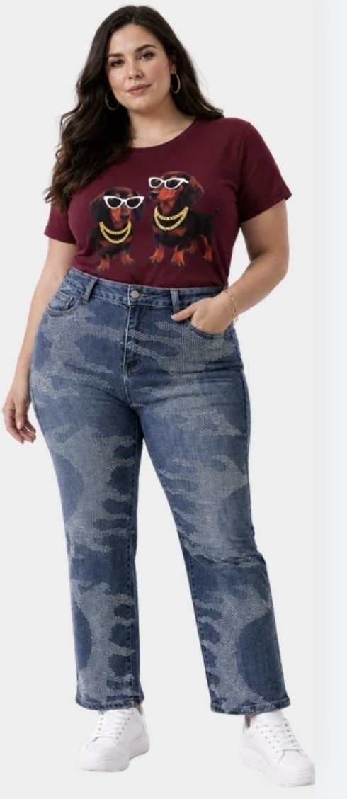 Jeans Elastizado  1/2 Strass - Imagen 4