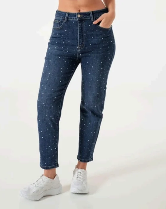 Pantalón  Jeans Elastizado  con Strass