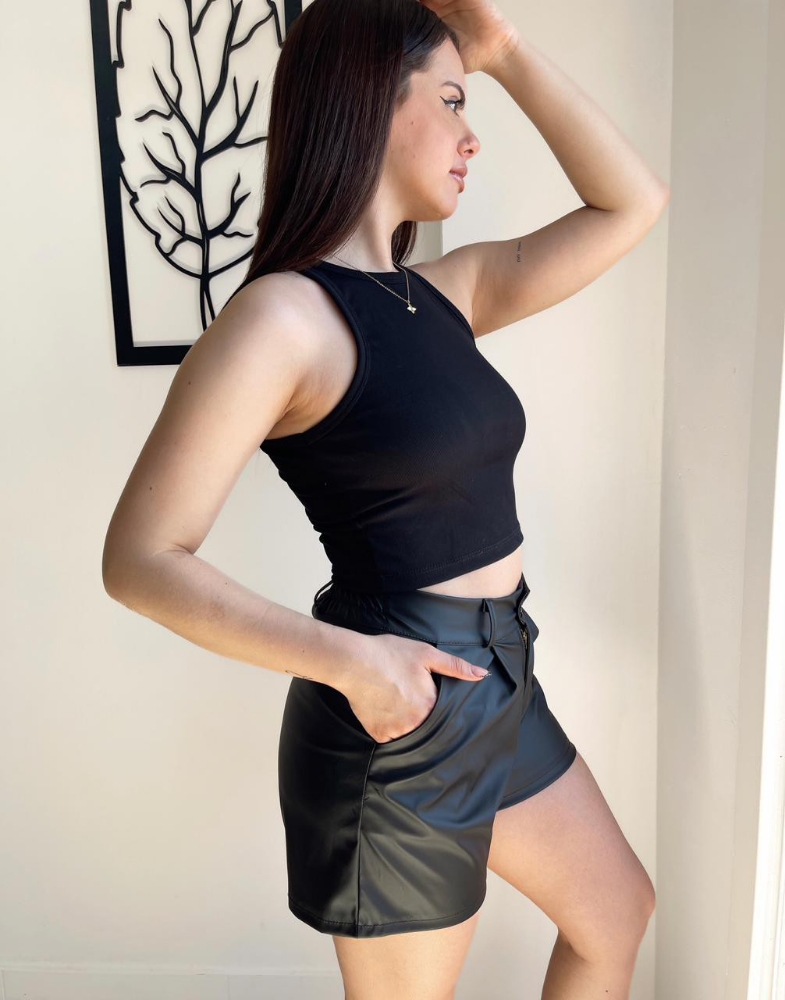 Short Pinza Eco Cuero - Imagen 3