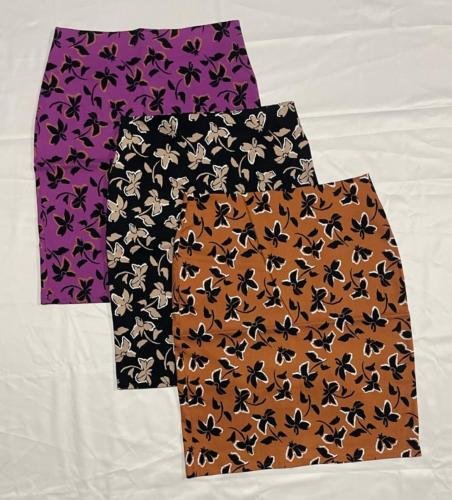 Pollera 3/4 Basico Floreadas-c/cierre Atras-bengalina - Miniatura 2