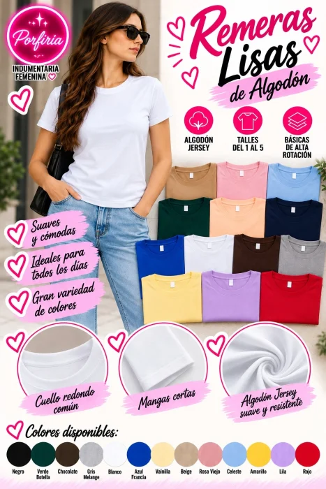 Remeras Lisas Unisex