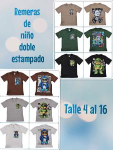 Remeras de Niño Doble Estampado
