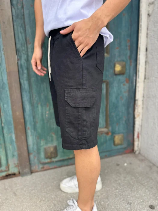 Bermudas  Gabardina  con Cargo Mom