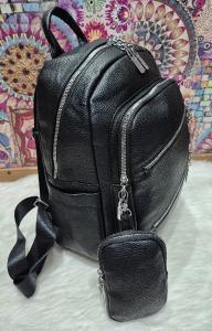 Nueva Mochila de Cuero Pu.trae el Monedero Incluido - Miniatura 4