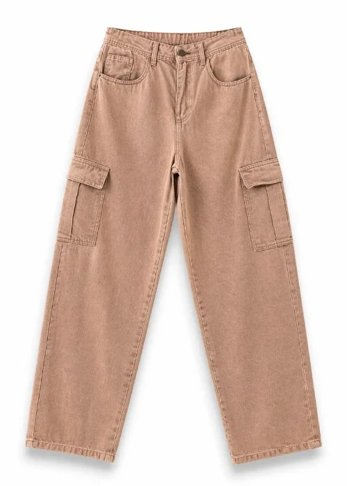 Pantalón Baggy Color Camel