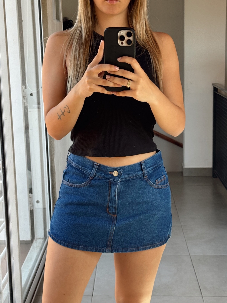 Shorts Pollera Rígido Tiro Alto - Imagen 2