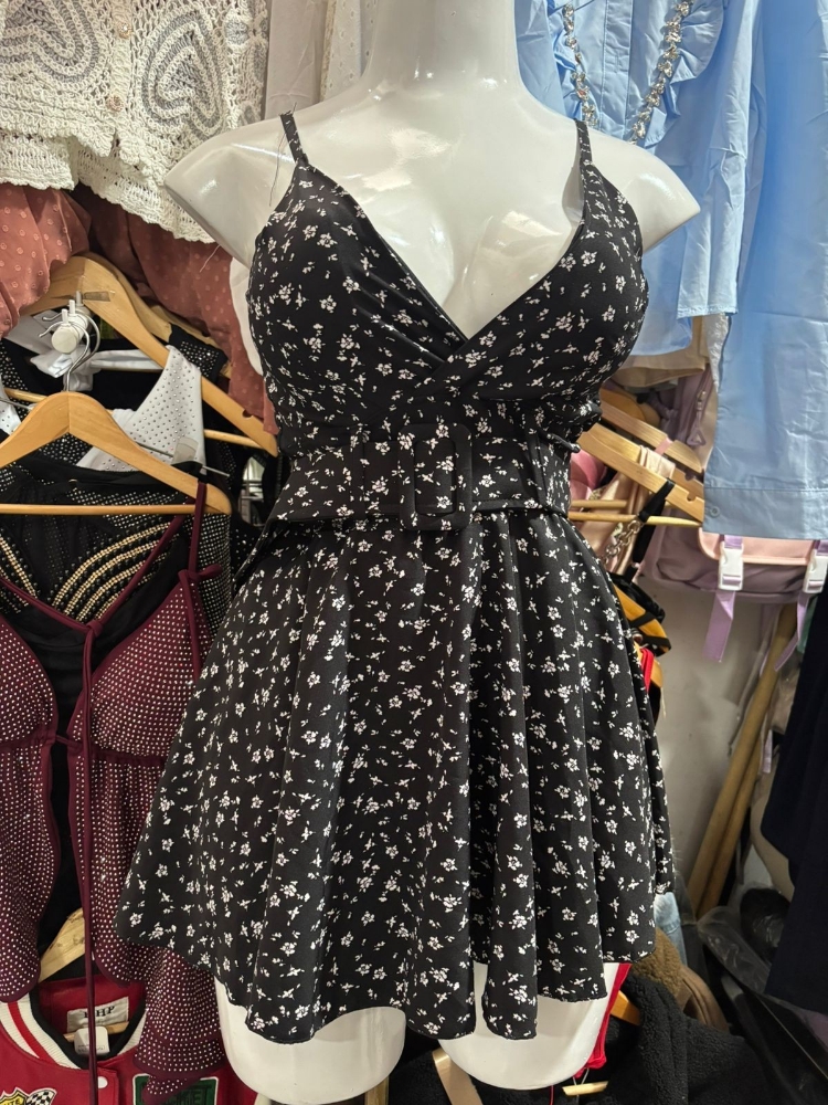 Vestido Short Enterizo con Cinturon Importado - Imagen 3