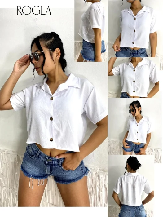 Camisa Oversize Corta "julieta"