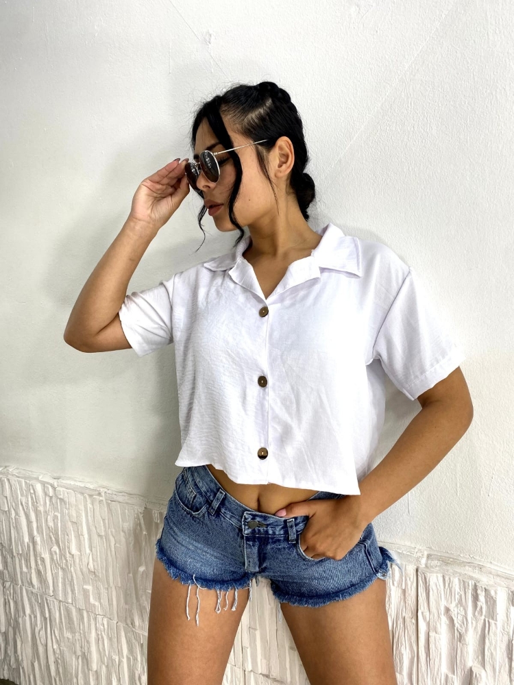 Camisa Oversize Corta "julieta" - Imagen 2