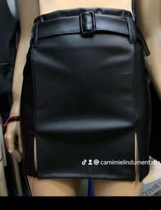 Ingreso Pollera Cuerina con Cinto  Talle 2 3 4 5 - Miniatura 1