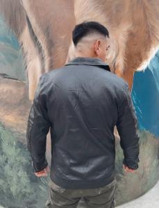Campera Ecocuero Hombre Cruzada - Miniatura 2