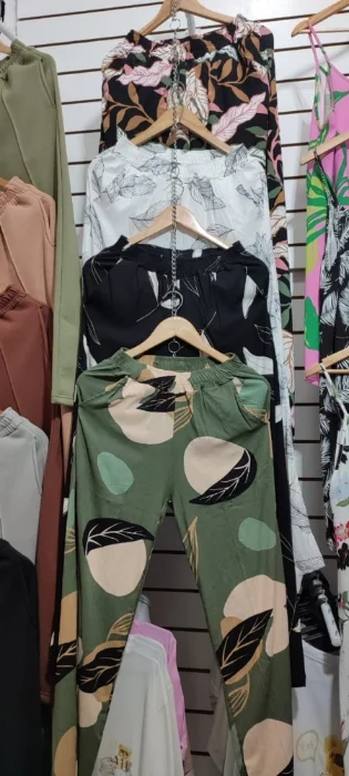 Pantalón de Lino Estampado
