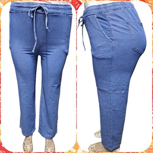 Pantalón Palazzo Jeans Rígido Tela Camisera - Miniatura 2