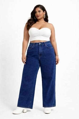 Jean Wide Leg Grande Dama   Pantalón Ancho Especial Mujer Moda   Promos Mayoristas