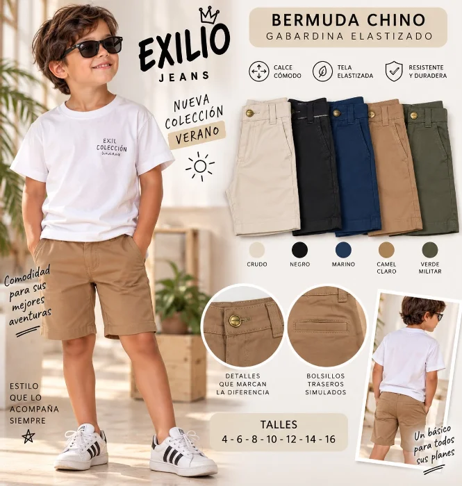 Bermuda Corte Chino Nene