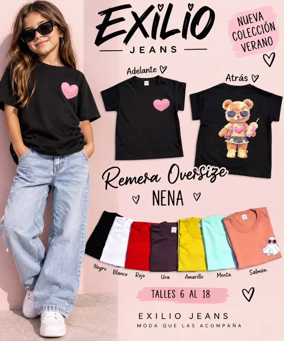 Remeras Oversize Nena