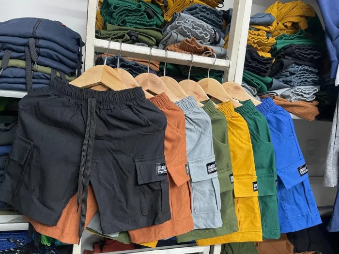 Bermuda Cargo de Niño en Tela Bengalina