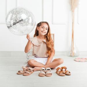 Calzados Sandalias Infantiles Niña Modelo Pia Eco Cuero Calado Modernas