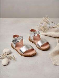 Sandalias Roma  Niñas Infantiles Brillo Abiertas Clásicas Modernas Cómodas - Miniatura 3