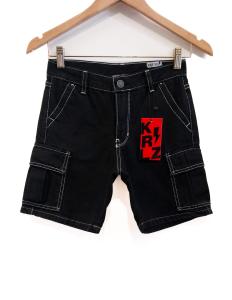Bermuda Jeans Negro Cargo Nene Adolecente Spica