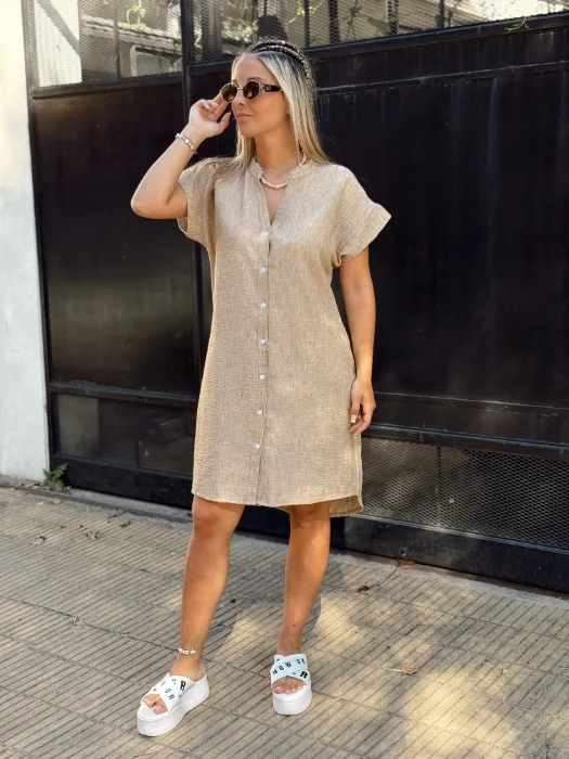 Vestido Shim, de Lino  Melange