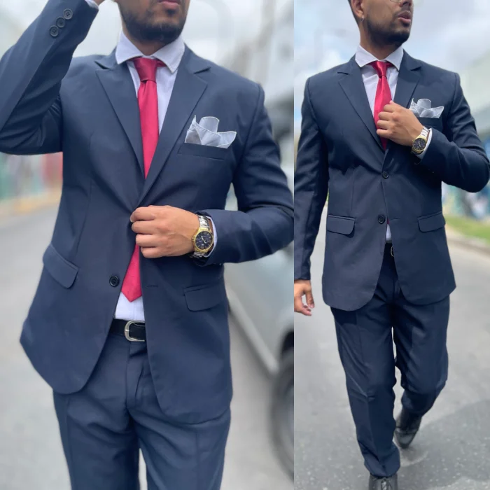 Trajes Hombre Liso Entallado 2 Piezas
