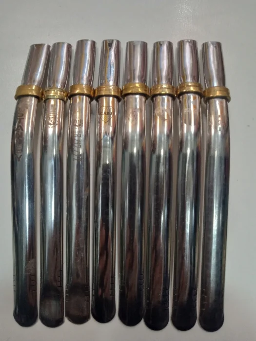 Bombilla Chata Plana Grabada