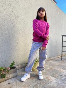 Jogger Mom Cargó Gris C/puño Unisex