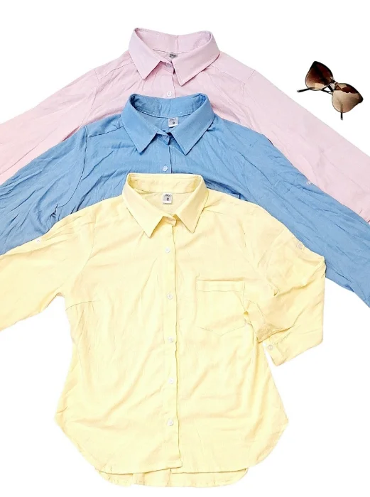 Camisa Lino 3/4 de Dama