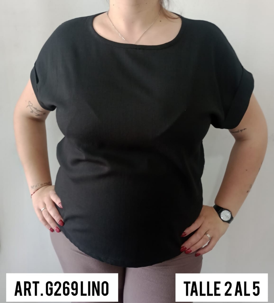 Blusa 269 Lino Spandex Lisa - Imagen 2