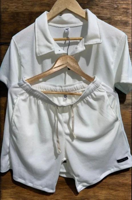 Camisa Waffle   y  Bermuda