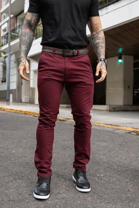Pant Chino Bordo