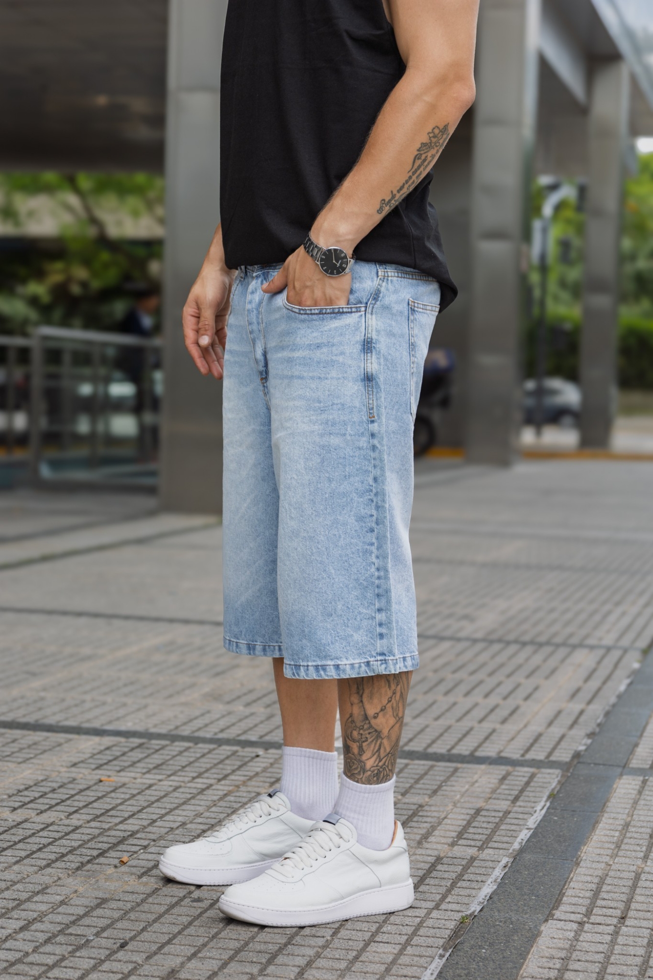 Bermuda Baggy Celeste - Imagen 3