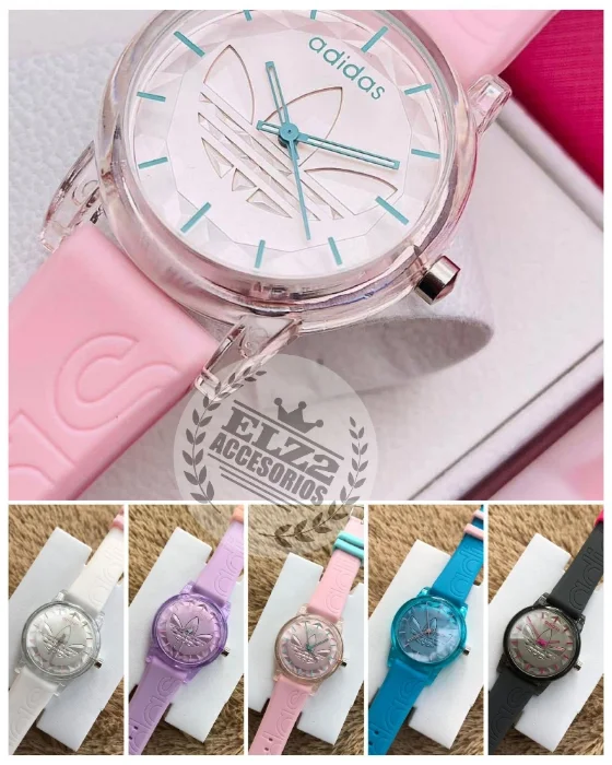 Reloj con Malla de Silicona con Letras