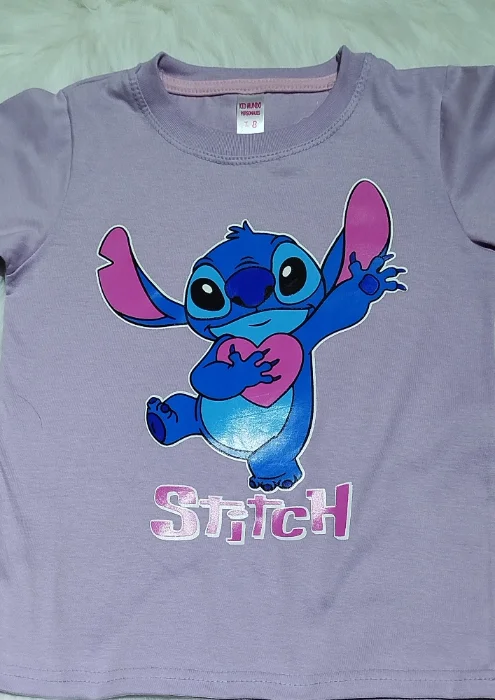Remeras de Nena Stitch Brilla en la Oscuridad
