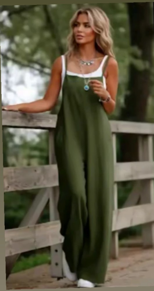 Jardinero de Lino con Spandex  por Curva - Imagen 3