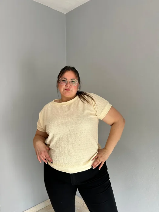 Remeras de  Tela Hawai para Dama Talla Especial