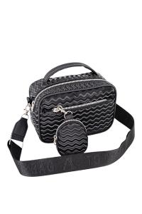 Bandolera - Bolso de Mano con Monedero Diseño Ondas.