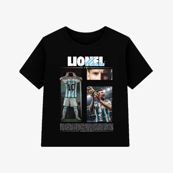 Remera Messi Algodon Peinado