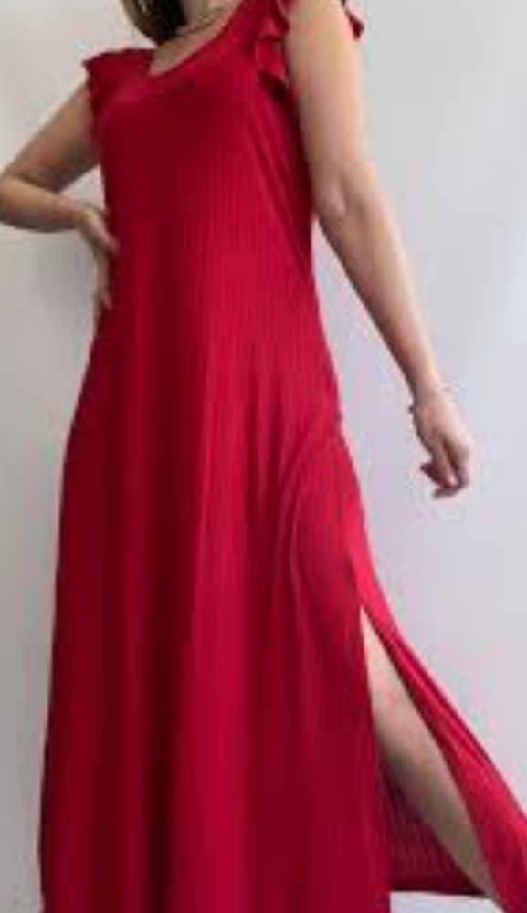 Vestido Largos. con Voladitos de Calidad Morly - Imagen 4
