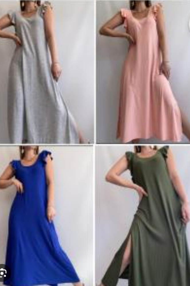 Vestido Largos. con Voladitos de Calidad Morly - Imagen 6
