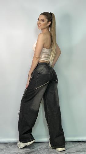 Jeans Wide Leg Desflecado - Miniatura 3