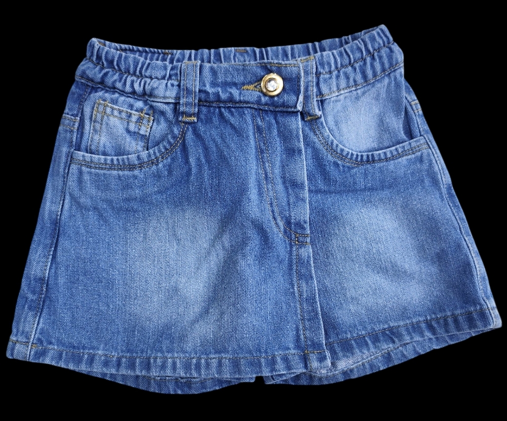 Nuevo - Ingreso /  Shorts Pollera de Jeans Rígido [nena] - Imagen 2