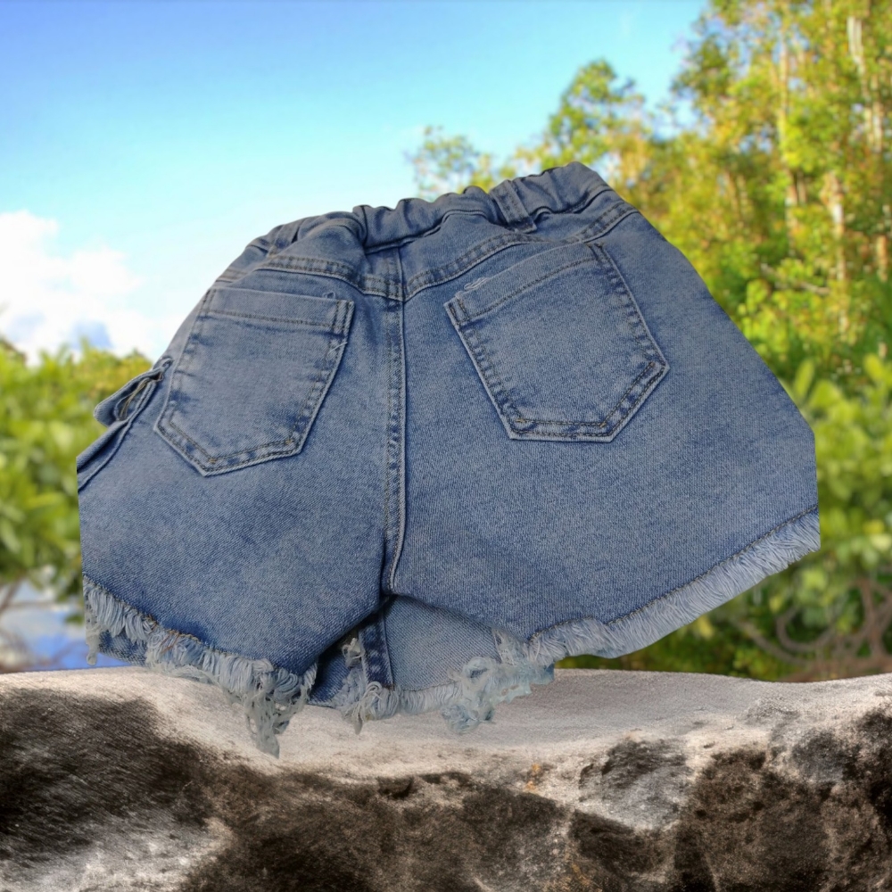 Shorts Pollera con Cargo y Brillo - Imagen 2