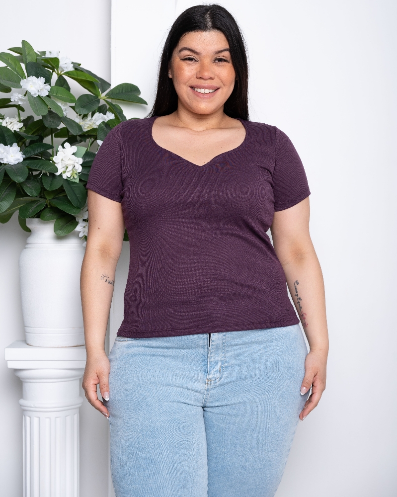 Remera Escote Corazón (cherry - Imagen 3