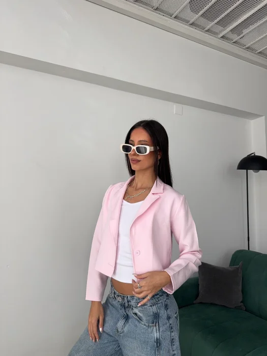 Blazer Corto Crep Sara Nadia Promo